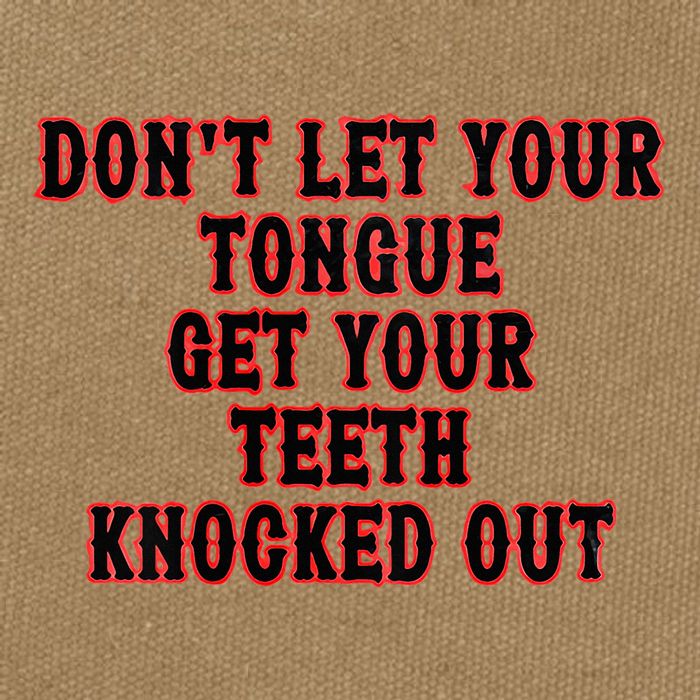 DonT Let Your Tongue Get Your Teeth Knocked Out Cotton Canvas Backpack