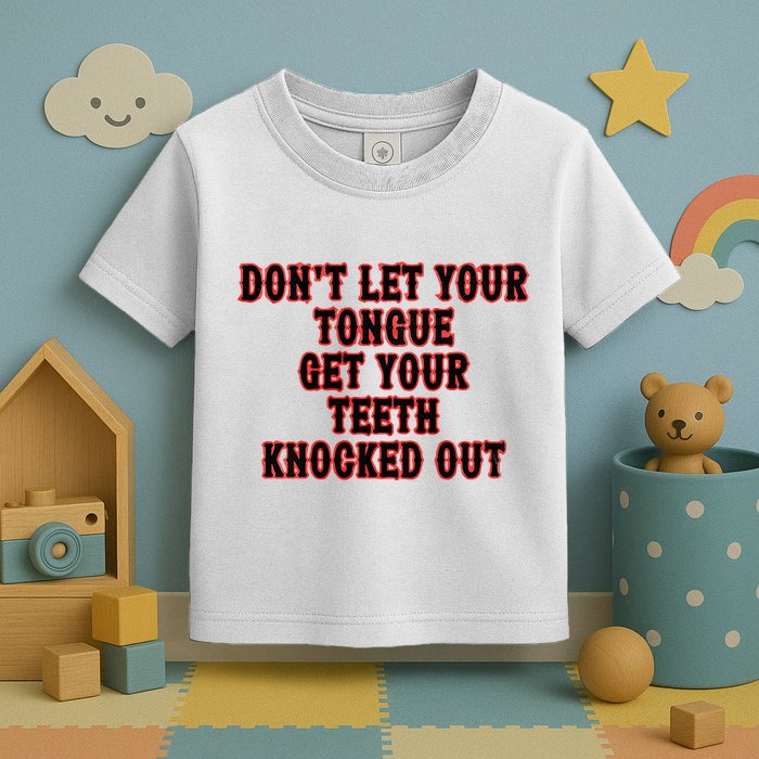 DonT Let Your Tongue Get Your Teeth Knocked Out Toddler T-Shirt