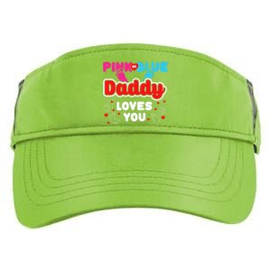 Daddy Loves You Dad Announcement Gender Reveal Adult Drive Performance Visor