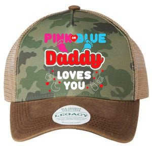 Daddy Loves You Dad Announcement Gender Reveal Legacy Tie Dye Trucker Hat