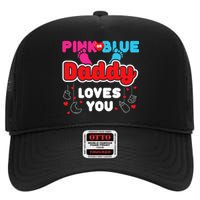 Daddy Loves You Dad Announcement Gender Reveal High Crown Mesh Back Trucker Hat