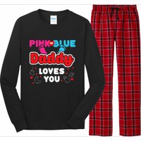 Daddy Loves You Dad Announcement Gender Reveal Long Sleeve Pajama Set