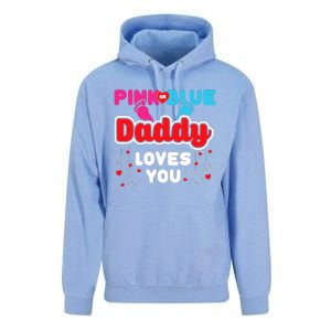 Daddy Loves You Dad Announcement Gender Reveal Unisex Surf Hoodie