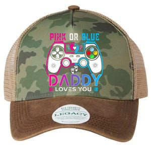 Daddy Loves You Gender Reveal Baby Gaming Dad Legacy Tie Dye Trucker Hat