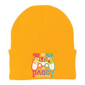 Daddy Loves You Gender Reveal Baby Gaming Dad Knit Cap Winter Beanie