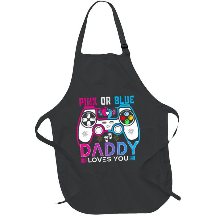 Daddy Loves You Gender Reveal Baby Gaming Dad Apron