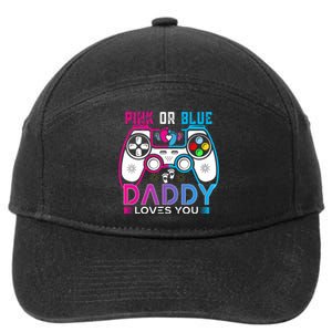 Daddy Loves You Gender Reveal Baby Gaming Dad 7-Panel Snapback Hat