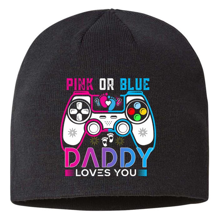 Daddy Loves You Gender Reveal Baby Gaming Dad Sustainable Beanie