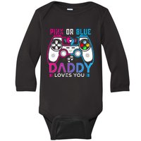 Daddy Loves You Gender Reveal Baby Gaming Dad Baby Long Sleeve Bodysuit