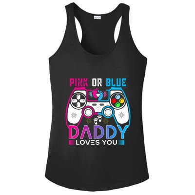 Daddy Loves You Gender Reveal Baby Gaming Dad Ladies PosiCharge Competitor Racerback Tank