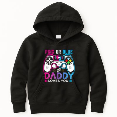 Daddy Loves You Gender Reveal Baby Gaming Dad Kids Hoodie