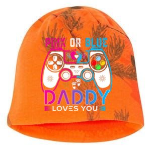 Daddy Loves You Gender Reveal Baby Gaming Dad Kati - Camo Knit Beanie