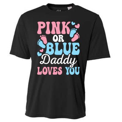 Daddy Loves You Gender Reveal Baby Shower Dad Cooling Performance Crew T-Shirt