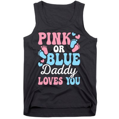 Daddy Loves You Gender Reveal Baby Shower Dad Tank Top