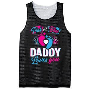 Daddy Loves You Gender Reveal Soon To Be Dad Mesh Reversible Basketball Jersey Tank