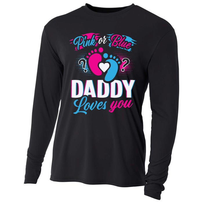 Daddy Loves You Gender Reveal Soon To Be Dad Cooling Performance Long Sleeve Crew