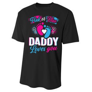 Daddy Loves You Gender Reveal Soon To Be Dad Performance Sprint T-Shirt