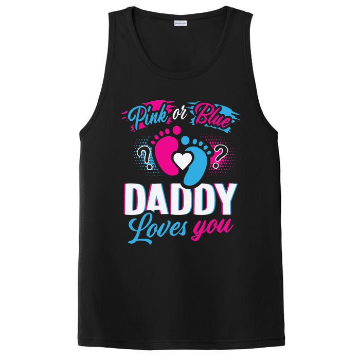 Daddy Loves You Gender Reveal Soon To Be Dad PosiCharge Competitor Tank