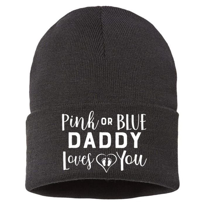 Daddy Loves You Gender Reveal Sustainable Knit Beanie