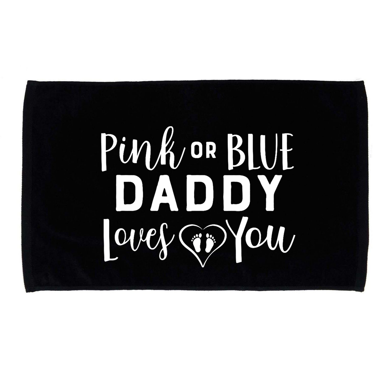 Daddy Loves You Gender Reveal Microfiber Hand Towel