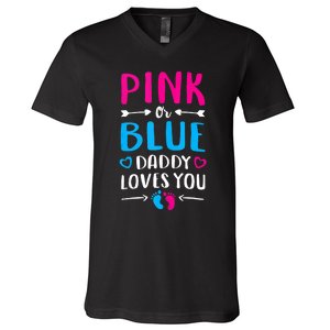 Daddy Loves You Mom Dad Gender Reveal Tank Top V-Neck T-Shirt