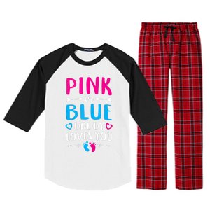 Daddy Loves You Mom Dad Gender Reveal Tank Top Raglan Sleeve Pajama Set