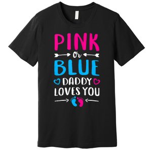 Daddy Loves You Mom Dad Gender Reveal Tank Top Premium T-Shirt