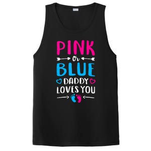 Daddy Loves You Mom Dad Gender Reveal Tank Top PosiCharge Competitor Tank