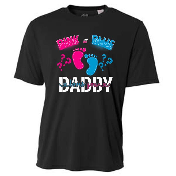 Daddy Loves You Gender Reveal First Time Dad Cooling Performance Crew T-Shirt