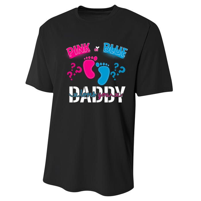 Daddy Loves You Gender Reveal First Time Dad Performance Sprint T-Shirt