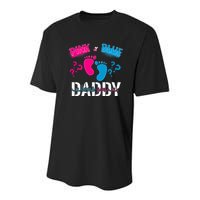 Daddy Loves You Gender Reveal First Time Dad Youth Performance Sprint T-Shirt