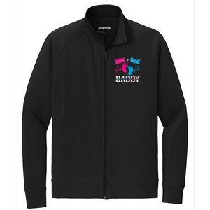 Daddy Loves You Gender Reveal First Time Dad Stretch Full-Zip Cadet Jacket