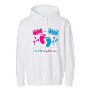 Daddy Loves You Gender Reveal First Time Dad Garment-Dyed Fleece Hoodie