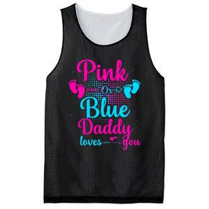 Daddy Loves You New Dad Gender Reveal Mesh Reversible Basketball Jersey Tank