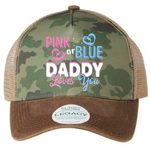 Daddy Loves You Dad Gender Reveal Party Legacy Tie Dye Trucker Hat