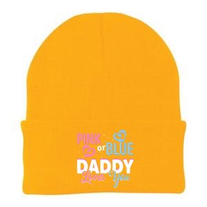 Daddy Loves You Dad Gender Reveal Party Knit Cap Winter Beanie