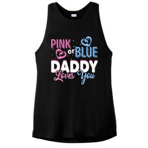 Daddy Loves You Dad Gender Reveal Party Ladies PosiCharge Tri-Blend Wicking Tank