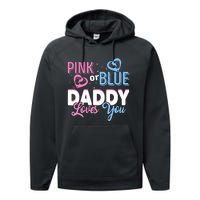 Daddy Loves You Dad Gender Reveal Party Performance Fleece Hoodie