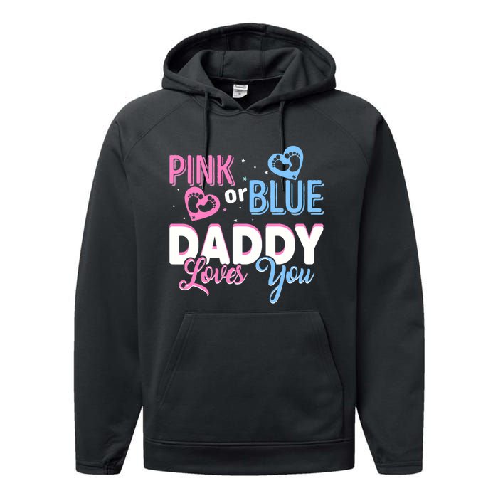 Daddy Loves You Dad Gender Reveal Party Performance Fleece Hoodie