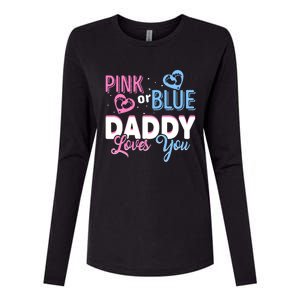 Daddy Loves You Dad Gender Reveal Party Womens Cotton Relaxed Long Sleeve T-Shirt