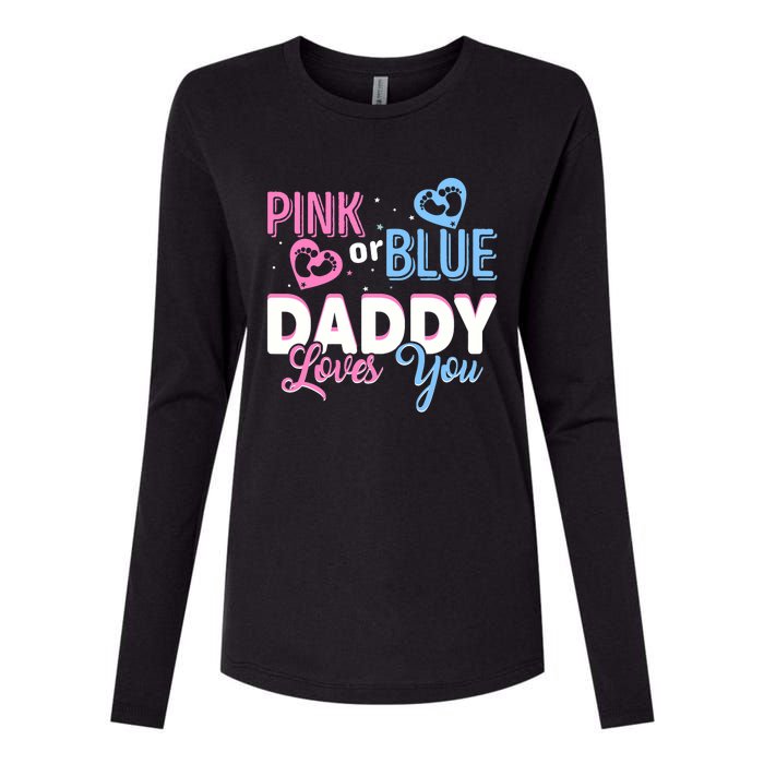 Daddy Loves You Dad Gender Reveal Party Womens Cotton Relaxed Long Sleeve T-Shirt