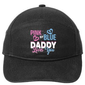 Daddy Loves You Dad Gender Reveal Party 7-Panel Snapback Hat