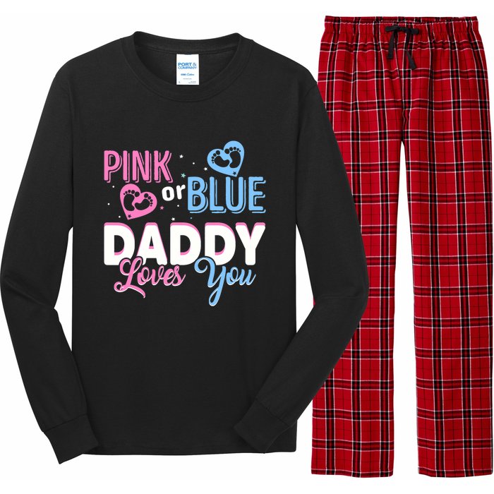 Daddy Loves You Dad Gender Reveal Party Long Sleeve Pajama Set