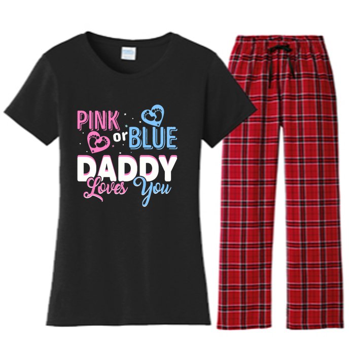 Daddy Loves You Dad Gender Reveal Party Women's Flannel Pajama Set