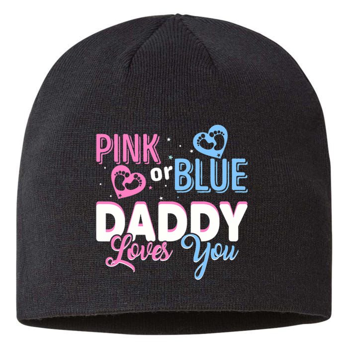 Daddy Loves You Dad Gender Reveal Party Sustainable Beanie