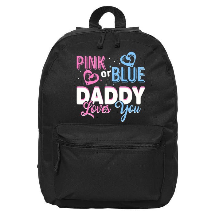 Daddy Loves You Dad Gender Reveal Party 16 in Basic Backpack