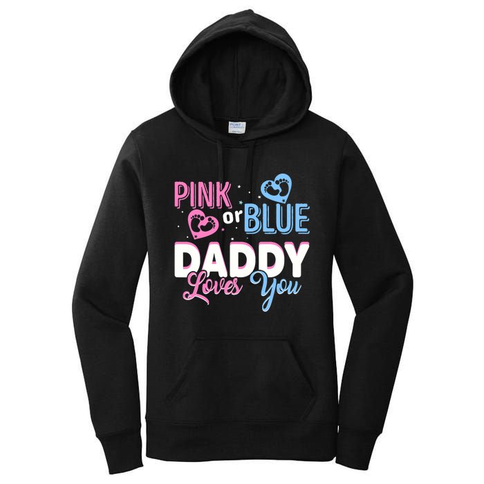 Daddy Loves You Dad Gender Reveal Party Women's Pullover Hoodie