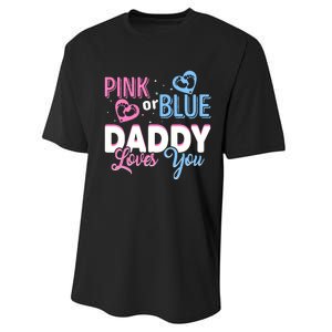 Daddy Loves You Dad Gender Reveal Party Performance Sprint T-Shirt