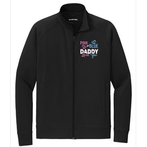 Daddy Loves You Dad Gender Reveal Party Stretch Full-Zip Cadet Jacket