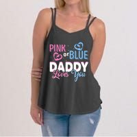 Daddy Loves You Dad Gender Reveal Party Women's Strappy Tank